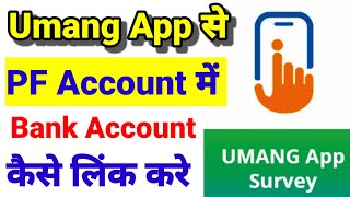 Umang App से Bank KYC Kaise Link करे PF Account में  How to link bank KYC though umag [upl. by Baiss]