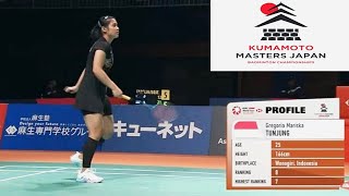 Gregoria Mariska Tunjung Ina vs Ratchanok Intanon tha  Kumamoto Masters Japan 2024 [upl. by Linnea]