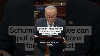 Schumer I hope we can put the fantasy of stolen elections to rest [upl. by Oigroeg]