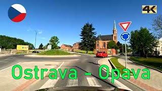 Driving in Czech Republic from Ostrava to Opava  spring 2024  4K [upl. by Faxen]