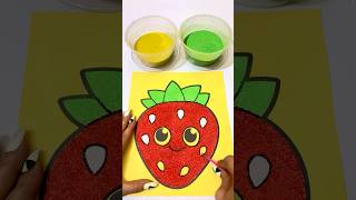 ASMR 🔊 Diy a strawberry asmrsand short relaxing sandpainting trending sandart [upl. by Manuel]