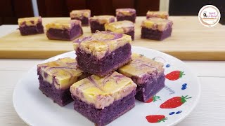 Ube Cheesecake Bars  Brownies  Sweet reTreat [upl. by Ileana]