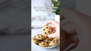 GALLETAS en 1 MINUTO con 3 Ingredientes 🍪 postresfaciles receta postressinhorno [upl. by Nobell]