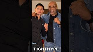 Mike Tyson UPLIFTS Ryan Garcia after BEEF with De La Hoya amp Hopkins NIGHT BEFORE fight vs Duarte [upl. by Dara]