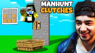 Recreating Epic Manhunt Clutches in Minecraft [upl. by Prunella]