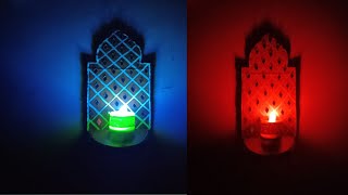 Tea Light Candle Holder  Wall hanging ideas  Diwali Decor  DIY Diwali crafts DIY Candle Holder [upl. by Jempty586]