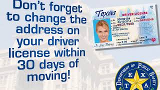 Texas Driver License Office  Address Change Requirement [upl. by Yznyl]