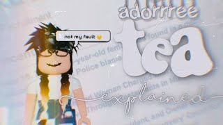 ADORRREE EXPLAINED IN UNDER 3 MINUTES  All the current tiktok and roblox tea 😌☕ [upl. by Goff754]