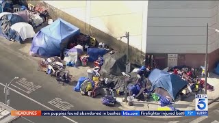 Newsom vows to withhold funding from California cities that fail to clear homeless encampments [upl. by Arinay586]