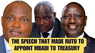 See John Mbadis Speech In Parliament That Made Ruto Appoint Him Cs For Treasury [upl. by Luiza]