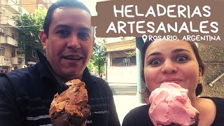 3 HELADERÍAS ARTESANALES 🍦🍨 en ROSARIO ARGENTINA 🇦🇷  Vlog viajante 🌎 [upl. by Isyed]