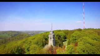 Spektakuläre 4K Luftaufnahmen von den Langenberger Sendern  dem Bismarckturm in Velbert Langenberg [upl. by Naldo]