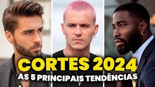 CORTES DE CABELO MASCULINO pra 2024 As 5 principais Tendências para esse ano  Glow Up [upl. by Aisyram169]