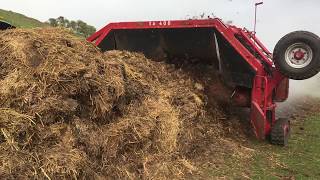 Windrow Turning Manure  Turning Muck [upl. by Nwahsan]