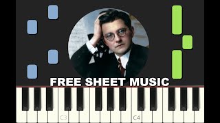 VALSE N°2 by Chostakovitch Piano Tutorial with free Sheet Music pdf [upl. by Gnauq]