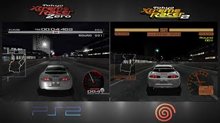 PlayStation 2 vs Dreamcast  Tokyo Xtreme Racer Zero vs Tokyo Xtreme Racer 2 Graphics Comparison [upl. by Beckman618]