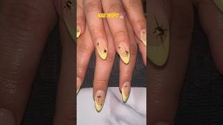 Yellow French Tip Nails 💅🏼 nailart nailinspo foryou acrylicnails [upl. by Itsirhc]