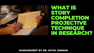 what is story completion projective technique in research [upl. by Sumaes]