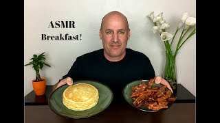 ASMR Eating Pancakes and BaconSoft Spoken [upl. by Stacee]