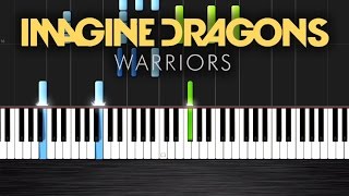 Imagine Dragons  Warriors League of Legends  Piano CoverTutorial by PlutaX  Synthesia [upl. by Uzia724]