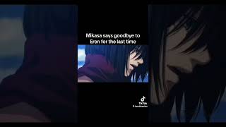 Mikasa saying goodbye to Eren for the last time attackontitan attackontitanseason4part3 a [upl. by Bashuk]