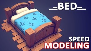 Autodesk Maya 2018  Stylized Bed Speed Modeling [upl. by Noseaj]