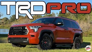 2024 Toyota Sequoia TRD Pro Test Drive Review The Family Friendly OffRoad Machine [upl. by Adoh527]