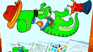 Coloreando adhesivos 8 🦕 art adhesive aesthetic coloring painting [upl. by Chavez]