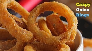 onion Rings  ఆనియన్ రింగ్స్  సాయంత్రాలు టీ తో పాటు పర్ఫెక్ట్ స్నాక్  Crispy Onion Rings In Telugu [upl. by Aretak]