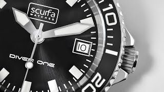 Scurfa Watches  Diver One D1500 10 Year Anniversary Edition  Black [upl. by Cara350]