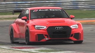 2017 Audi RS3 LMS TCR Sound Testing on Track [upl. by Nosila]