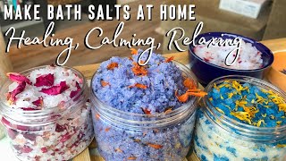 How to make DIY BATH SALTS at Home 3 Colorful Floral amp Scented Ideas [upl. by Earl]