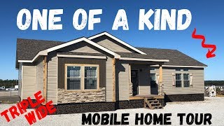 Must See Mobile Mansion 4 Bed 3 Bath Triple Wide Home Tour [upl. by Settle]