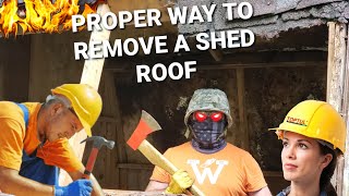 Removing a Shed Roof The Right Way [upl. by Relyt]