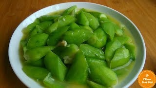 Stir Fry Chinese Sigua Sponge Gourd Luffa  Flavourful Sweet Soup Recipe [upl. by Lehcar]