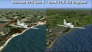 ORBX FTX EU England vs Horizon VFR GenX P3D [upl. by Westley]