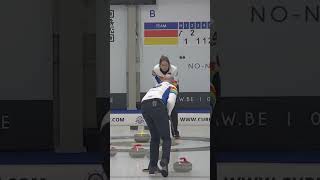 quotGets the top and rolls it outquot Pim Van Vlaenderen🇧🇪 🥌 curling sports highlightreel [upl. by Leirbag]