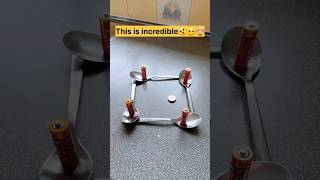 coin 🪙 Spoon🥄 and battery🔋 unbelieve this experiment 🤯 shots shortvideo [upl. by Files]