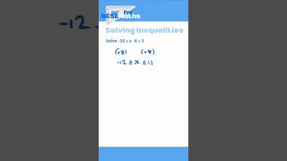 Solving Linear Inequalities maths gcse inequalities solvinginequalities [upl. by Augustina265]