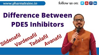 Differences Between PDE5 Inhibitors Sildenafil vs Vardenafil vs Tadalafil vs Avanafil pharmatraino [upl. by Clive]