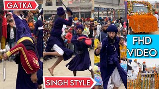 Gatka style Singh  Nagar Kirtan  Pehowa  Gurudwara Boli Sahib Pehowa  hr41hanjravlogs60 [upl. by Karame]