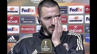 BONUCCI PIANGE PER ASTORI DURANTE LINTERVISTA MILAN ARSENAL 0 2 [upl. by Beare631]