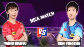 Sun Yingsha vs Wang Manyu WTT 2024 [upl. by Ted701]