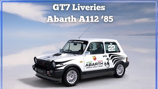 GT7 Livery Design  A112 Abarth 85  Rally Edition [upl. by Selima]