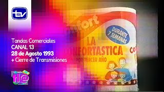 Tandas Comerciales Canal 13 28 de Agosto 1993 [upl. by Pazit]