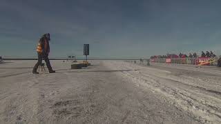 M3 E30 Breaks the record for Worlds fastest car on ice 34682 kmt [upl. by Nnaeoj]