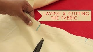 Lesson 4  Laying and cutting the fabric in the right way to make a Kurtikameez dress [upl. by Brenton]