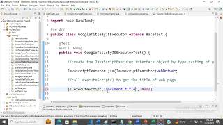 Selenium WebDriver Tutorial 14  How to execute JavaScript code in Selenium [upl. by Bolan]