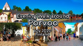 Evening Walk around Porvoo July 2020 Finland 4K [upl. by Valora]