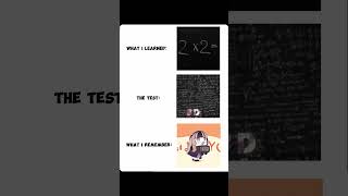 What I learned vs the test meme 01 [upl. by Elac]